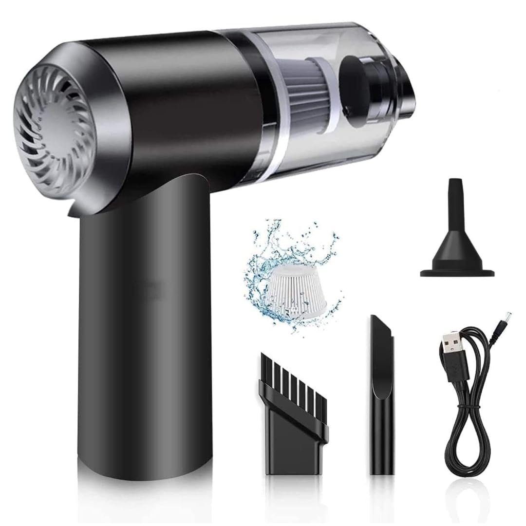 3-in-1 Wireless Car Vacuum Cleaner with Blower 🌬️| USB Rechargeable, Portable & Lightweight 🚗✨