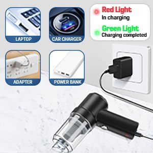 3-in-1 Wireless Car Vacuum Cleaner with Blower 🌬️| USB Rechargeable, Portable & Lightweight 🚗✨