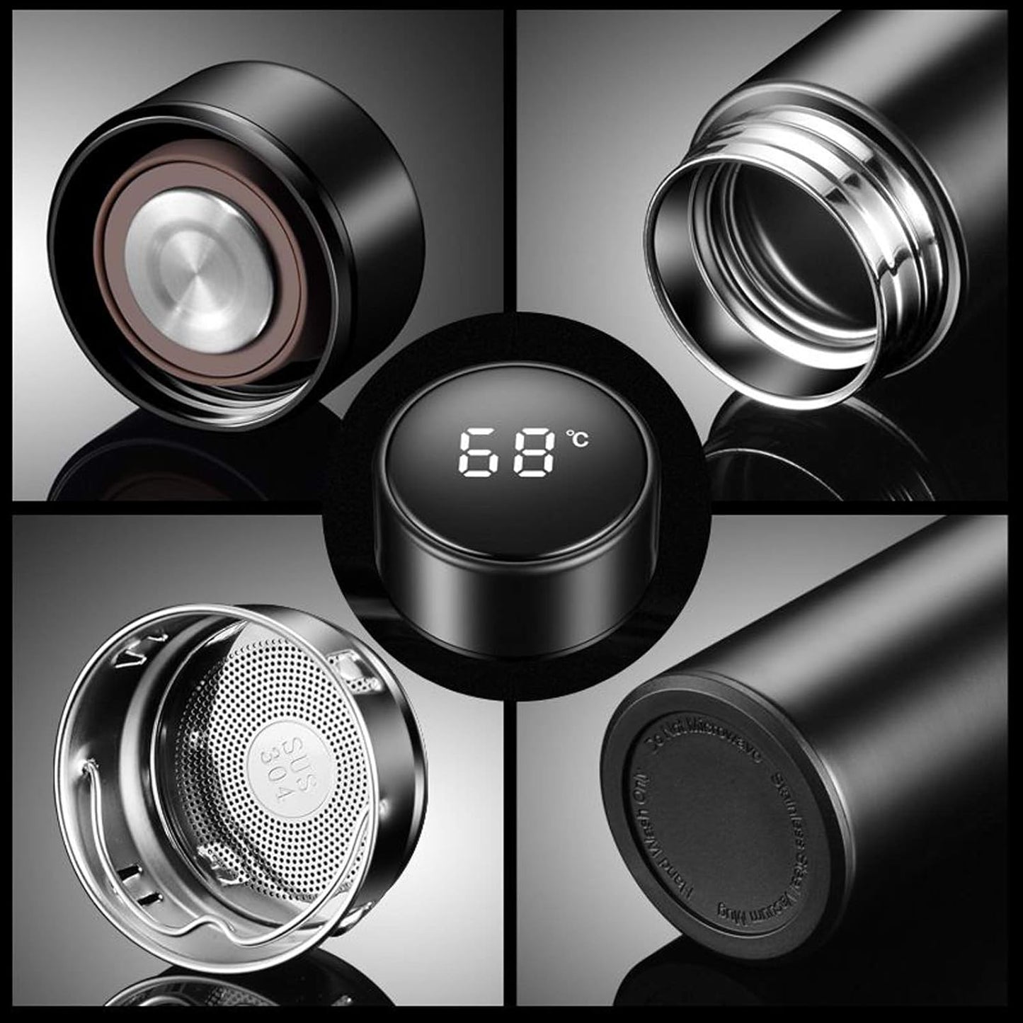 Smart LED Temperature Display Water Bottle | Leak-Proof & Stylish