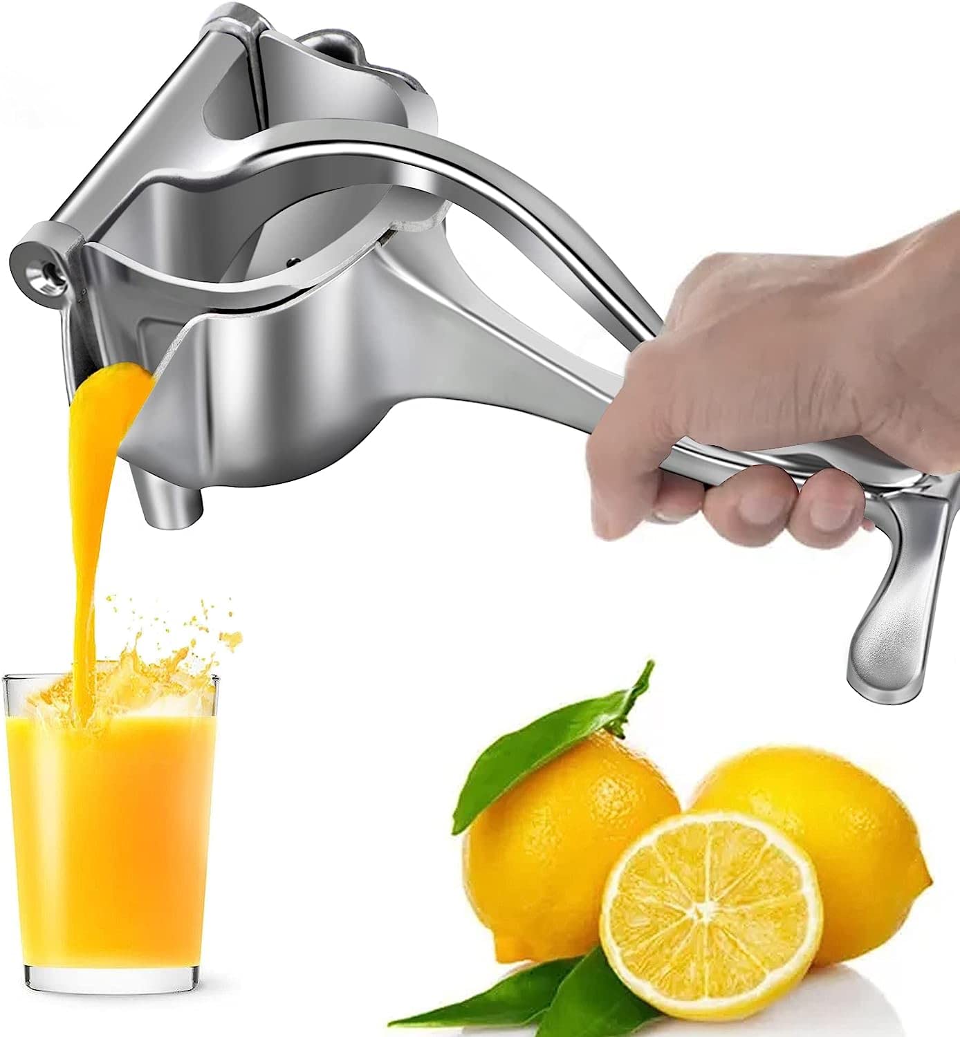 Aluminium Manual Fruit Juicer | Heavy Duty Hand Press Squeezer with Ergonomic Handle ๐