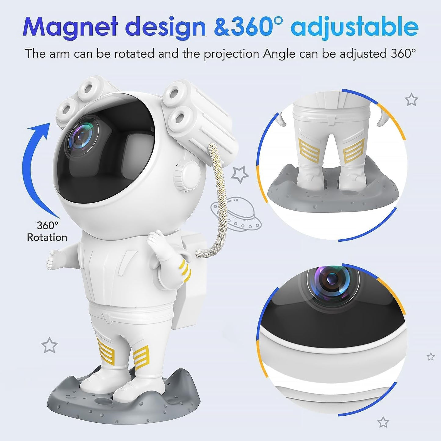 Astronaut Galaxy Projector with Remote 🚀| 360° Nebula Night Light for All Ages 🌌