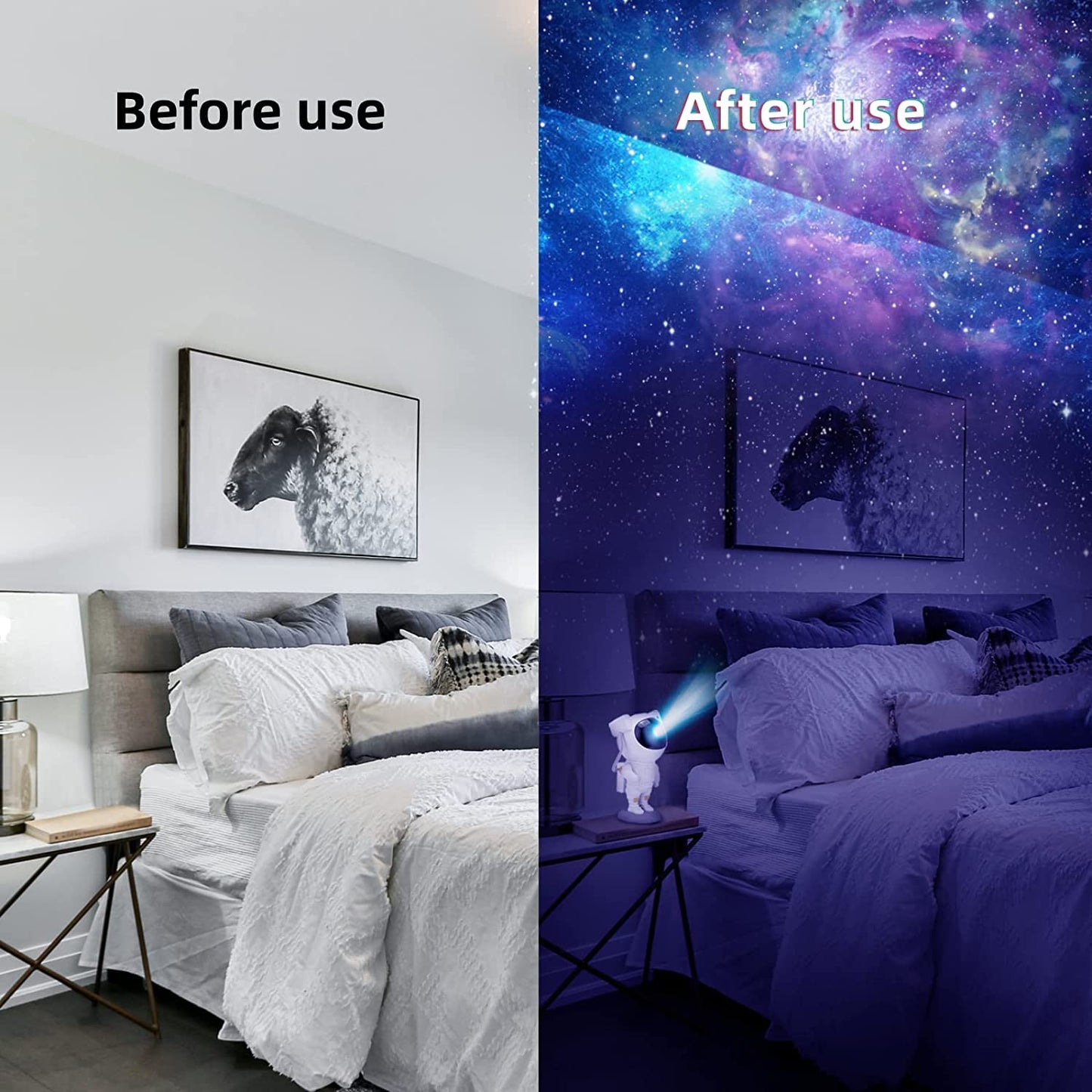 Astronaut Galaxy Projector with Remote 🚀| 360° Nebula Night Light for All Ages 🌌