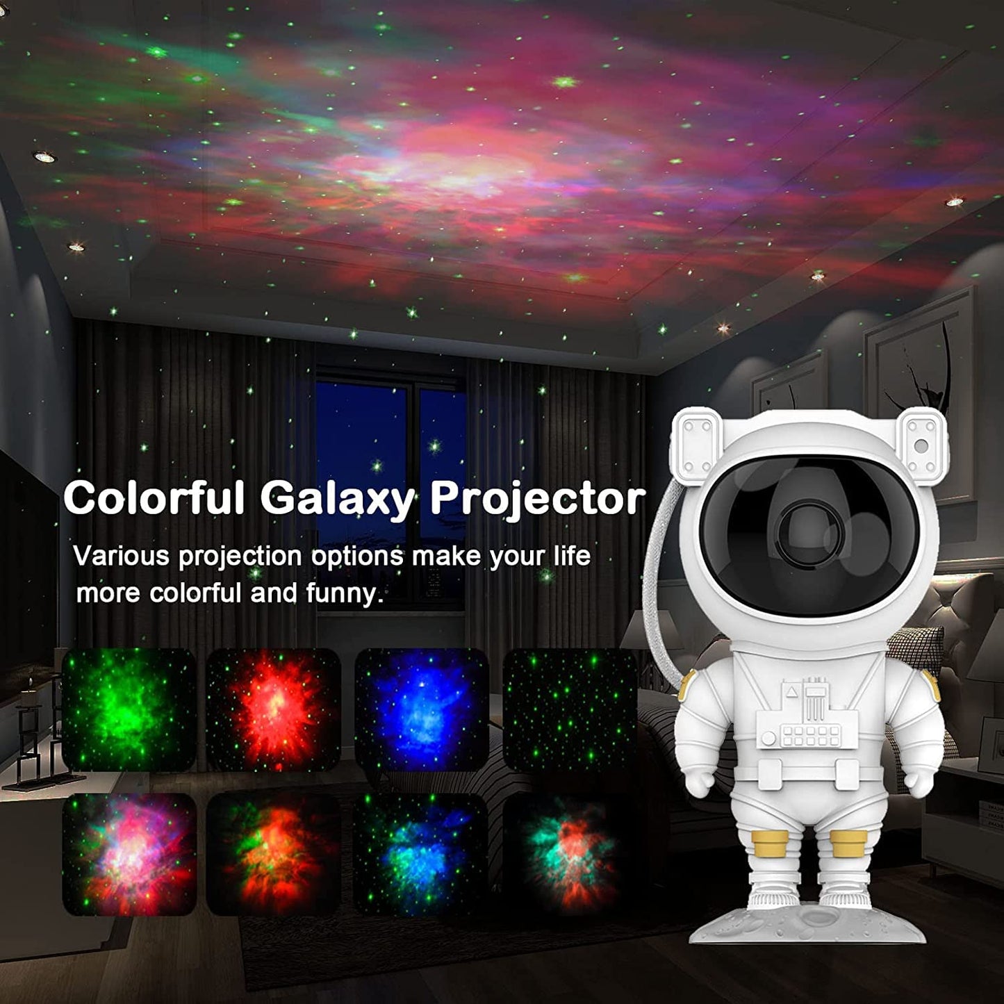 Astronaut Galaxy Projector with Remote 🚀| 360° Nebula Night Light for All Ages 🌌