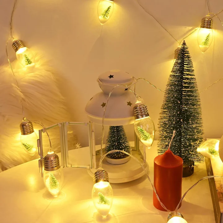 Christmas Tree Snow Globe Lights πβ¨ | Magical LED Glow for the Holidays