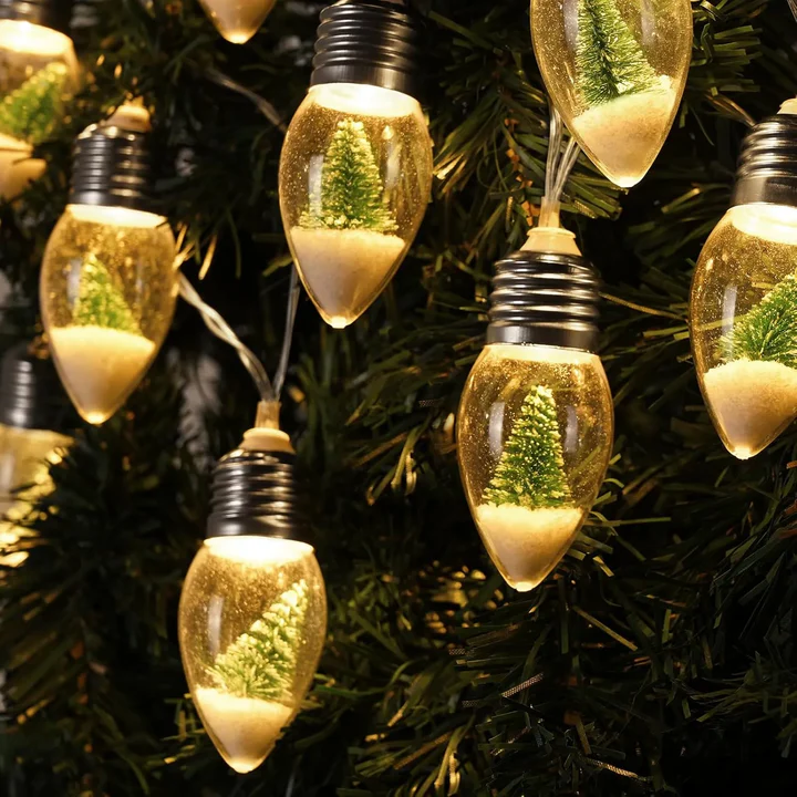 Christmas Tree Snow Globe Lights πβ¨ | Magical LED Glow for the Holidays
