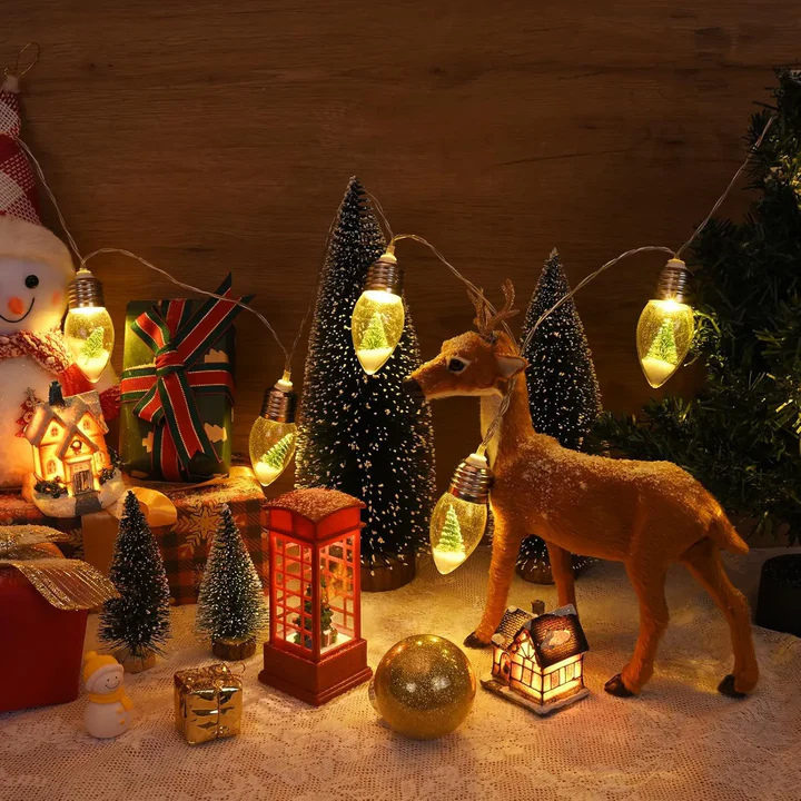 Christmas Tree Snow Globe Lights πβ¨ | Magical LED Glow for the Holidays