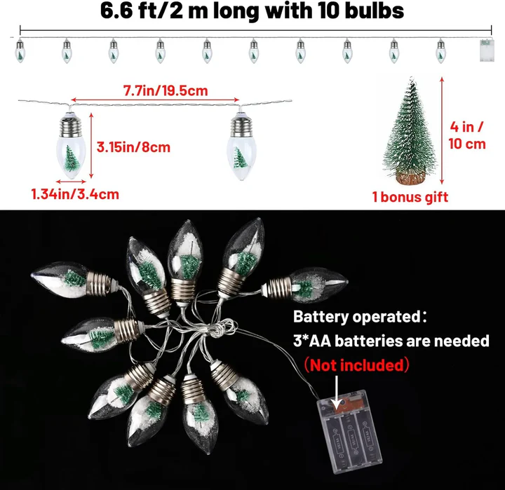 Christmas Tree Snow Globe Lights πβ¨ | Magical LED Glow for the Holidays