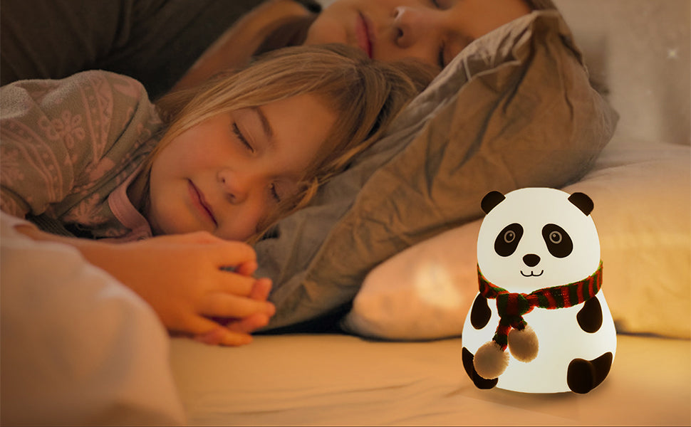 Cute Panda Silicone Night Light ๐ผ | Rechargeable, Portable & Touch Control ๐ก
