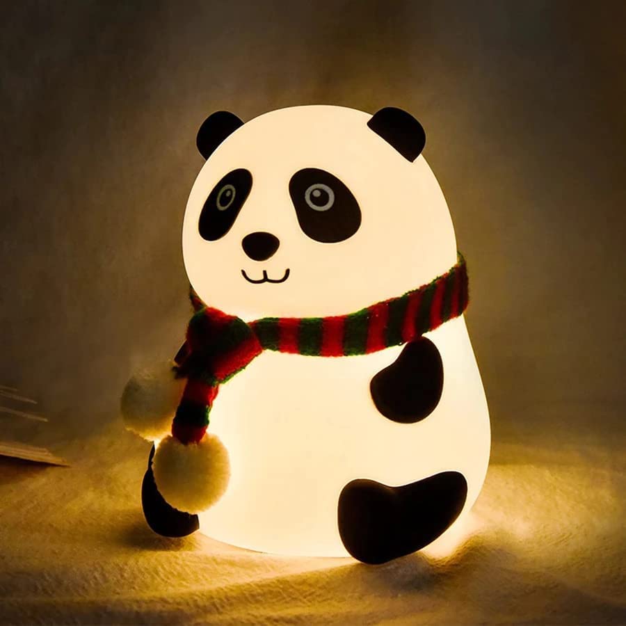 Cute Panda Silicone Night Light ๐ผ | Rechargeable, Portable & Touch Control ๐ก