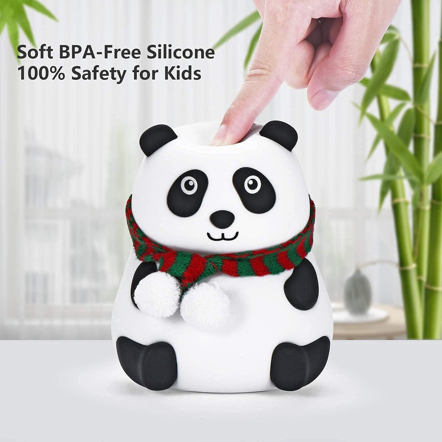 Cute Panda Silicone Night Light ๐ผ | Rechargeable, Portable & Touch Control ๐ก