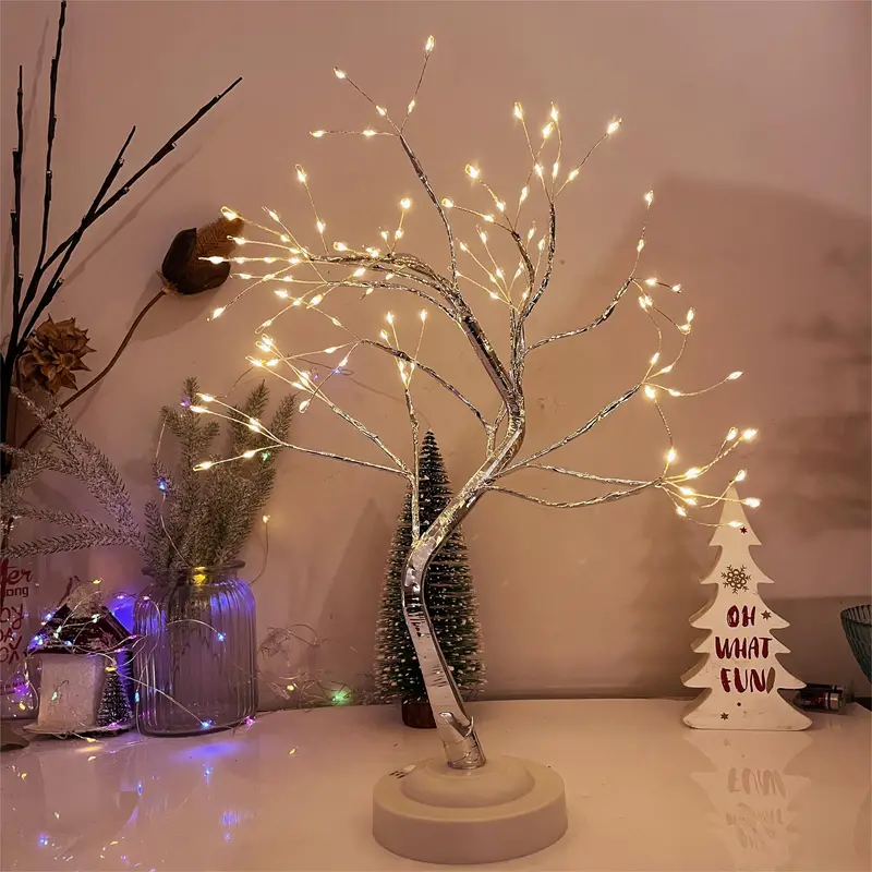 DIY Bonsai Tree LED Light π| 108 LED Warm Glow Tabletop Tree Lamp π