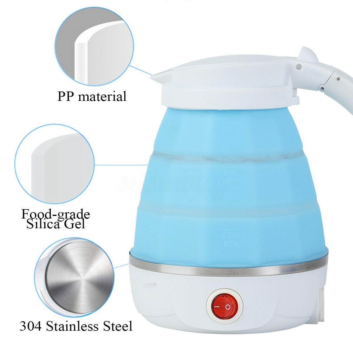 Foldable Silicone Kettle (600ml) | USB Rechargeable Juicer Blender (380ml) | Combo🌟