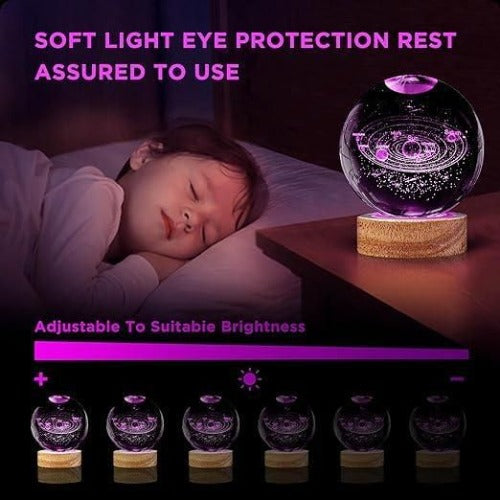 Galaxy Crystal Ball Nightlight | 3D Celestial Glow for Dreamy Spaces π