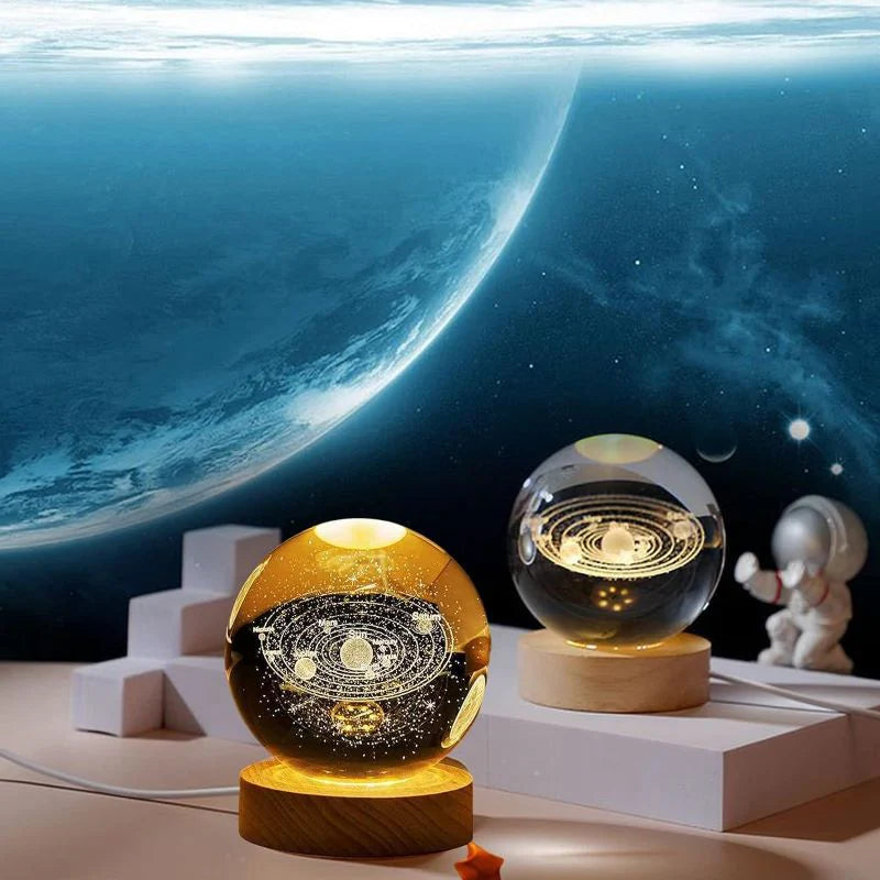 Galaxy Crystal Ball Nightlight | 3D Celestial Glow for Dreamy Spaces π