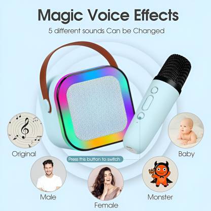 K12 Wireless Karaoke Speaker with RGB Lights & Mic🎤| Portable Bluetooth Fun 🎶