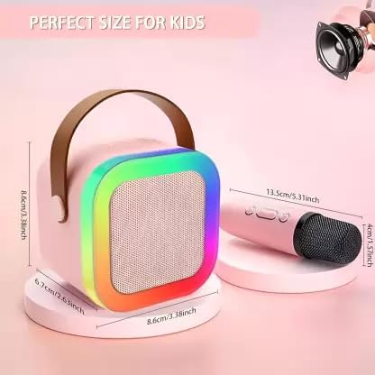 K12 Wireless Karaoke Speaker with RGB Lights & Mic🎤| Portable Bluetooth Fun 🎶