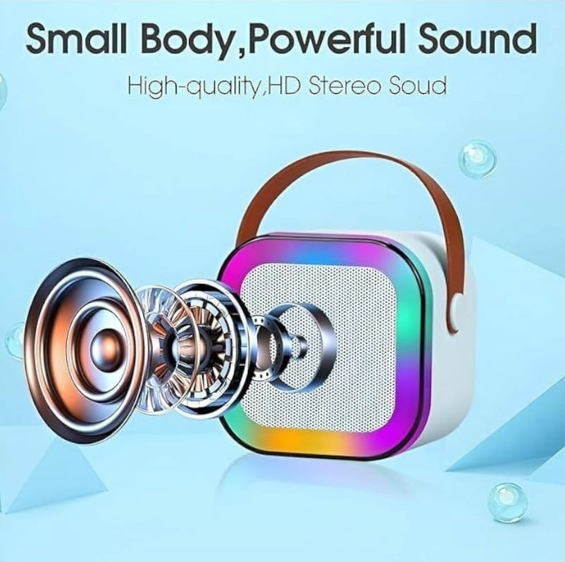 K12 Wireless Karaoke Speaker with RGB Lights & Mic🎤| Portable Bluetooth Fun 🎶