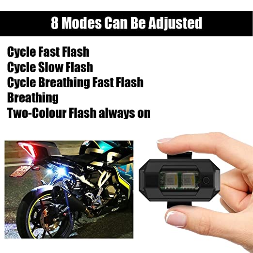 Multicolor LED Aircraft Strobe Lights (Pack of 3)ππ΄ββοΈ| USB Rechargeable, Waterproof, for Bikes, Drones & More βοΈ