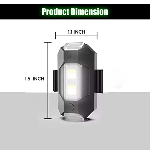 Multicolor LED Aircraft Strobe Lights (Pack of 3)ππ΄ββοΈ| USB Rechargeable, Waterproof, for Bikes, Drones & More βοΈ