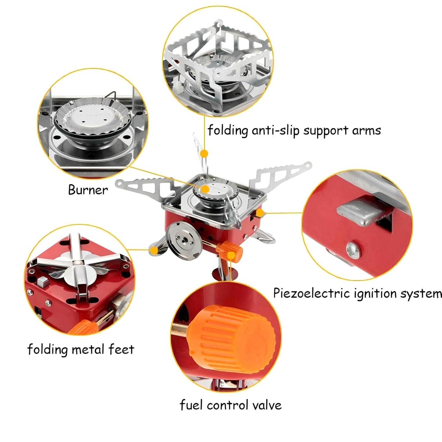 Portable Camping Gas Stove π₯ Lightweight, Foldable & Powerful | 2800W Outdoor Cooking