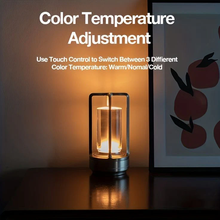 Elegant Gold Rechargeable LED Lantern Lamp 1803A 🏮✨ | Portable & Stylish