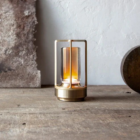 Elegant Gold Rechargeable LED Lantern Lamp 1803A 🏮✨ | Portable & Stylish