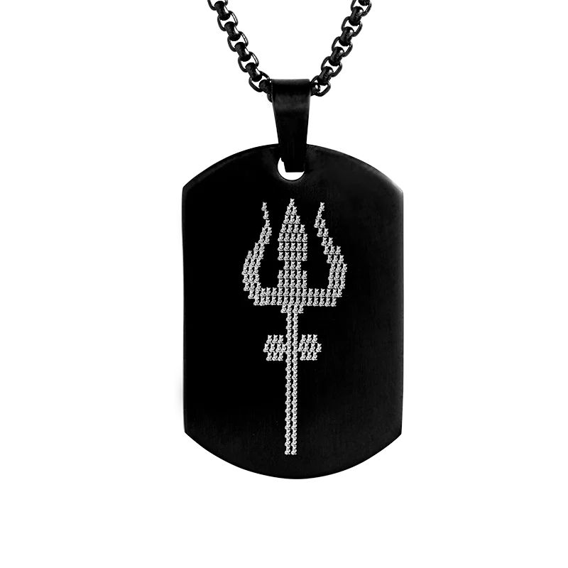 Sacred Shiva Trishul Micro-Carved Stainless Steel Necklace for Men 🕉️