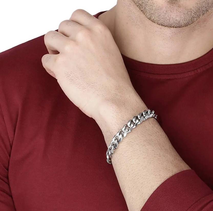 Stylish Stainless Steel Silver Bracelet π| Durable & Elegant Chain Cuff for Men & Women β¨