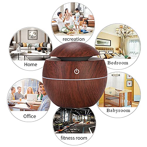 Wooden Aroma Diffuser Humidifier ๐ | Cool Mist with Colorful Ambient Lighting