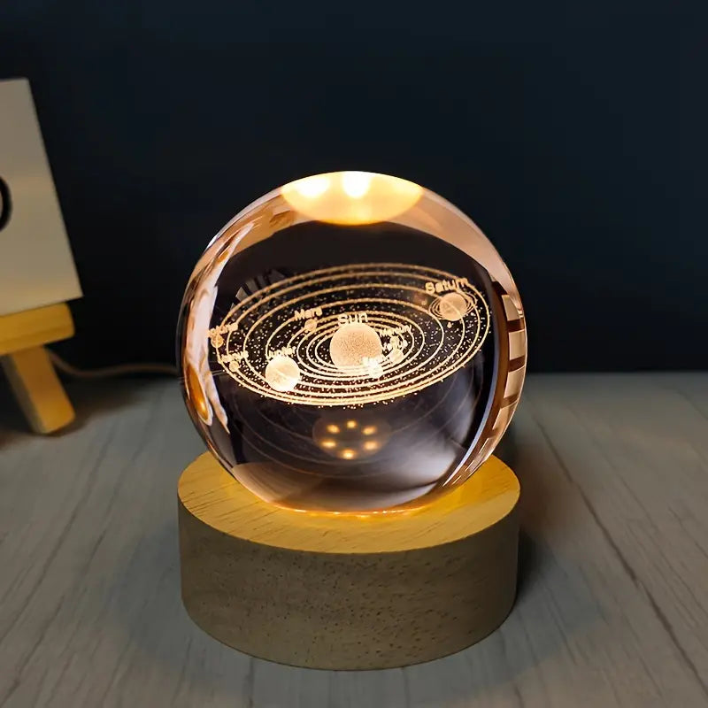 Galaxy Crystal Ball Nightlight | 3D Celestial Glow for Dreamy Spaces π