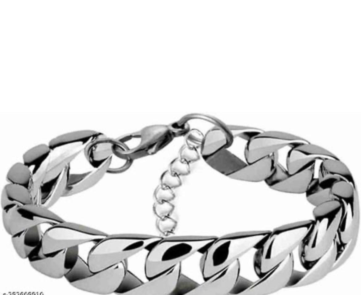 Stylish Stainless Steel Silver Bracelet π| Durable & Elegant Chain Cuff for Men & Women β¨