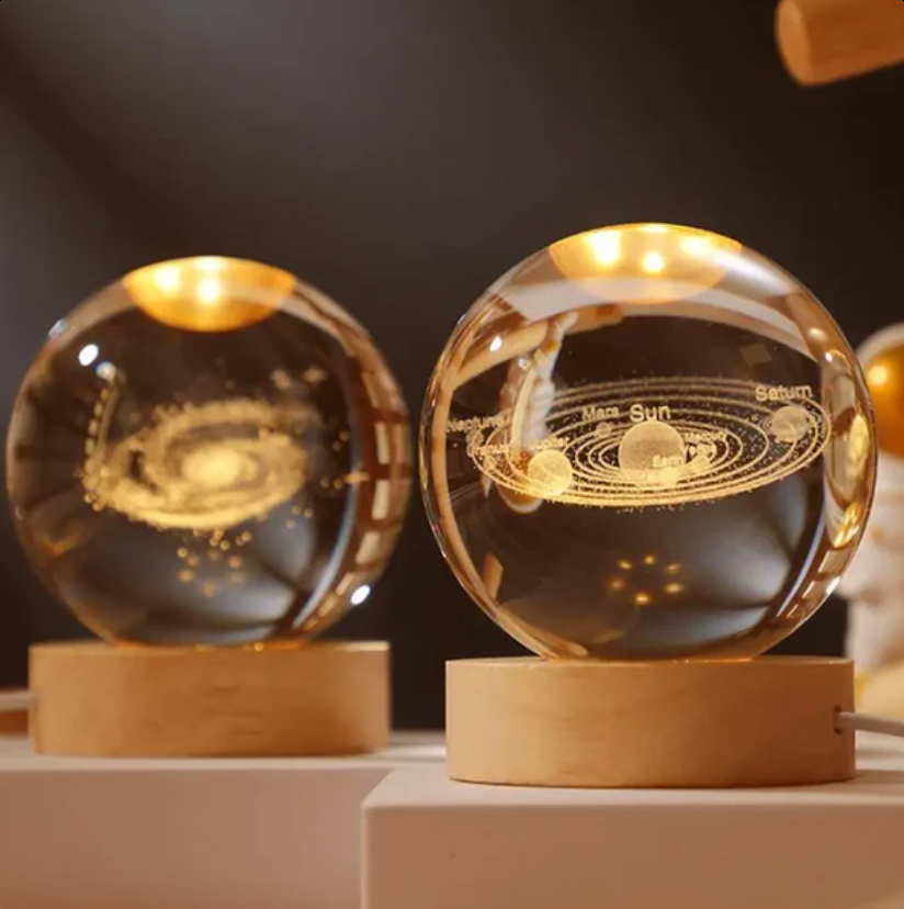 Galaxy Crystal Ball Nightlight | 3D Celestial Glow for Dreamy Spaces π