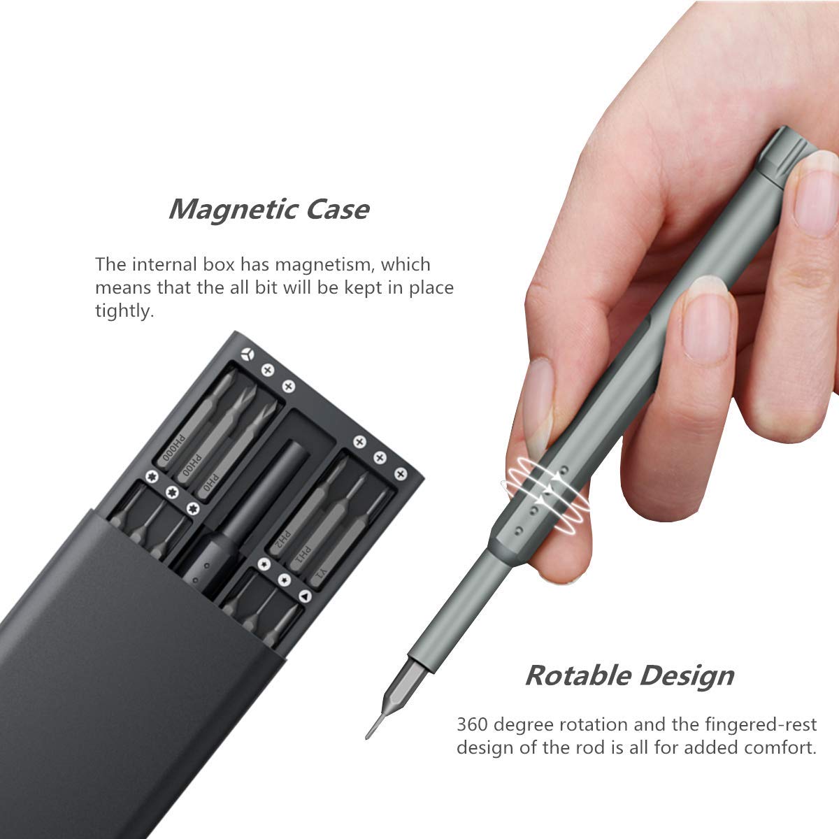 24-in-1 Precision Screwdriver Set 🔧| Durable Alloy S2 Steel Bits for Electronics Repair 🔩