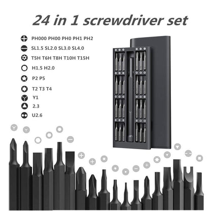 24-in-1 Precision Screwdriver Set 🔧| Durable Alloy S2 Steel Bits for Electronics Repair 🔩