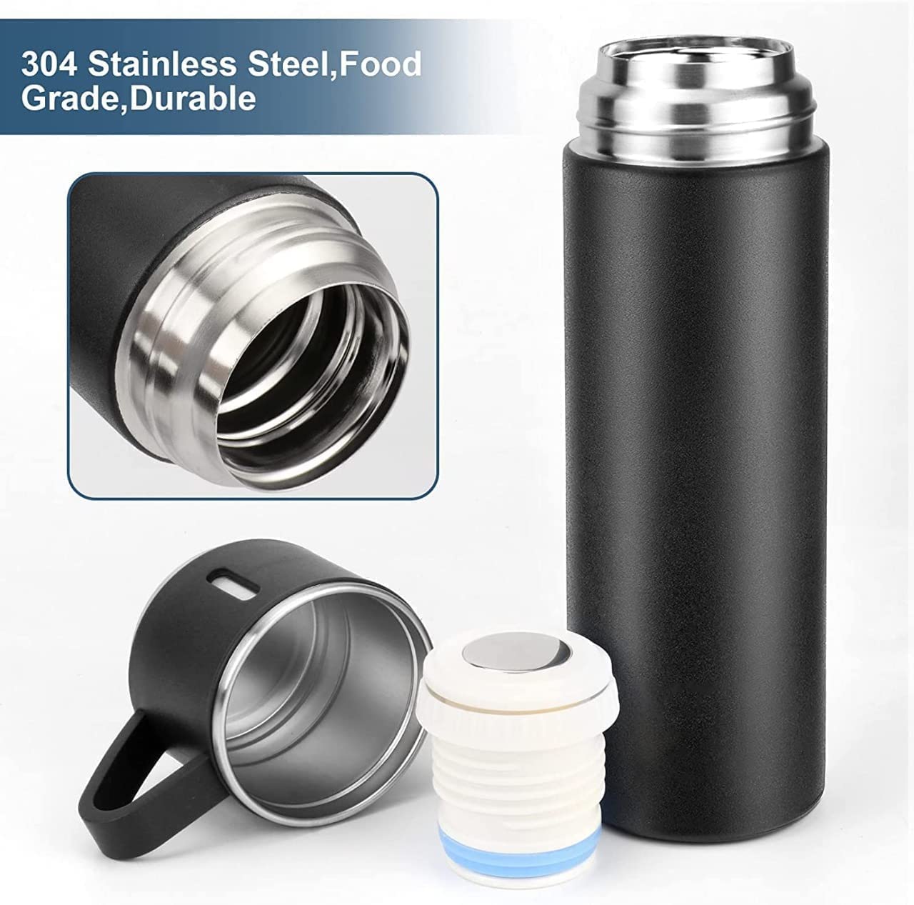 3-in-1 Stainless Steel Kettle & Flask Set 🥤☕ | Fast Boiling, Long-Lasting Freshness