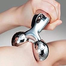 3D Silver Massager Roller | Full-Body Relaxation & Skin-Lifting Tool