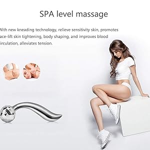 3D Silver Massager Roller | Full-Body Relaxation & Skin-Lifting Tool