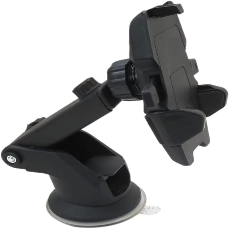 Adjustable Car Phone Mount 🚗| 360° Rotation, Long Arm for Windshield & Dashboard 📱| Black