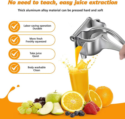 Aluminium Manual Fruit Juicer | Heavy Duty Hand Press Squeezer with Ergonomic Handle 🍊