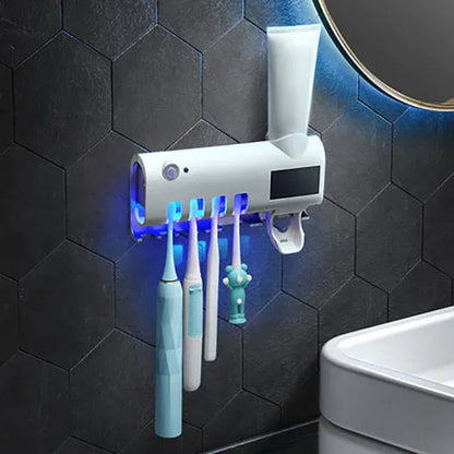 Smart 3-in-1 Automatic Toothpaste Dispenser & UV Sterilizer | Hygienic, Smart Toothbrush Holder 🦷✨