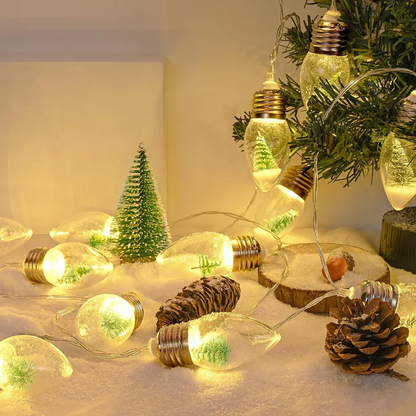 Christmas Tree Snow Globe Lights 🎄✨ | Magical LED Glow for the Holidays