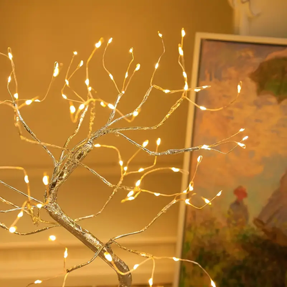 DIY Bonsai Tree LED Light 🌟| 108 LED Warm Glow Tabletop Tree Lamp 🎄