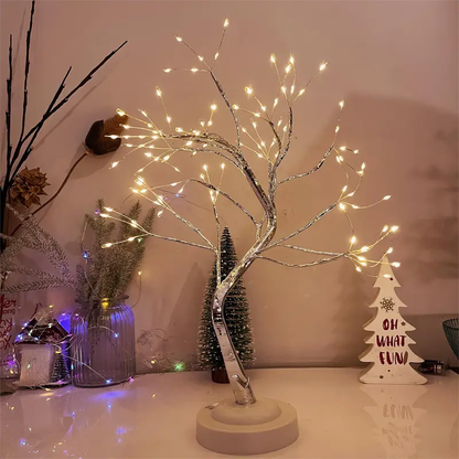 DIY Bonsai Tree LED Light 🌟| 108 LED Warm Glow Tabletop Tree Lamp 🎄