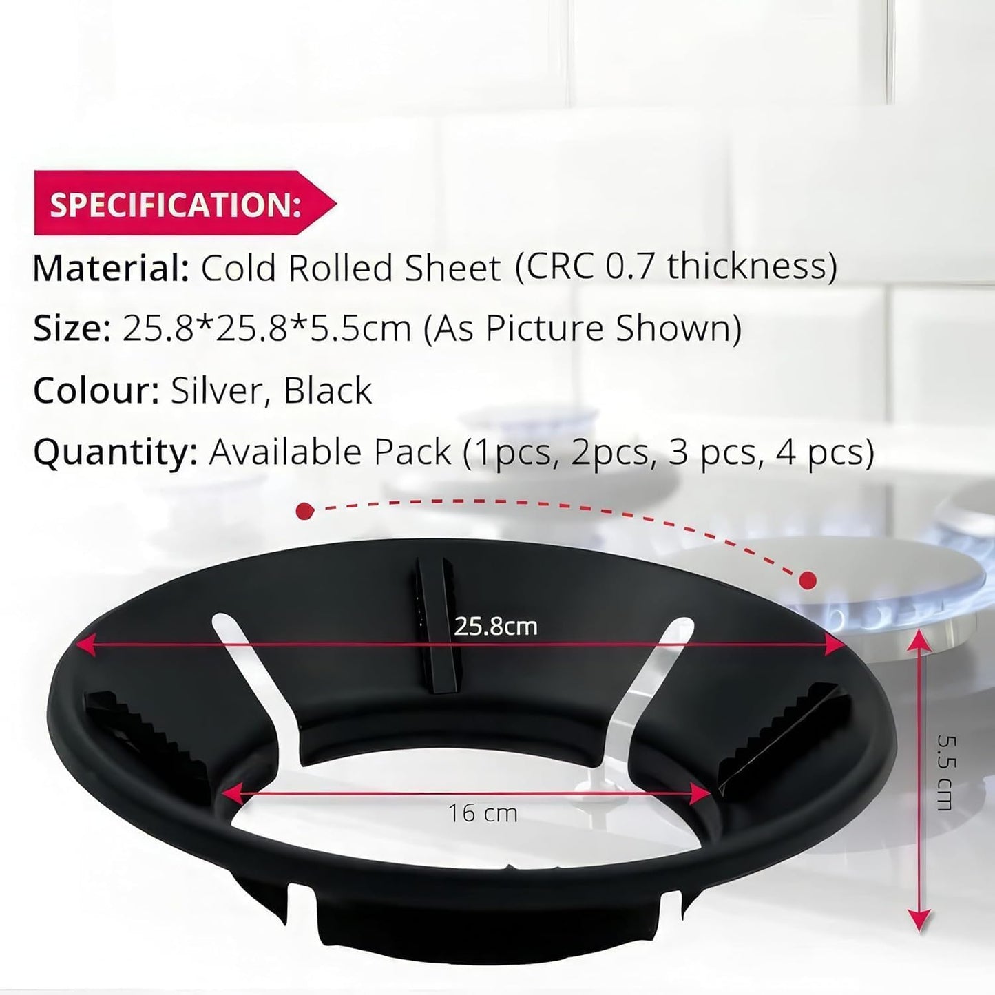 Gas Saver Burner Stand (Pack of 2)🔥| Energy-Saving & Windproof Cooking Stand
