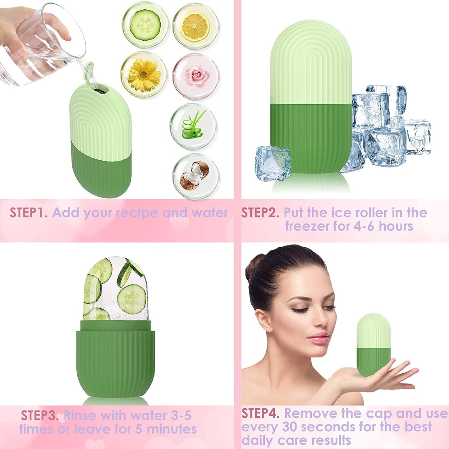 Ice Roller for Glowing Skin & Puffy Eyes ❄️✨ | Reusable, Unbreakable & Skin-Friendly