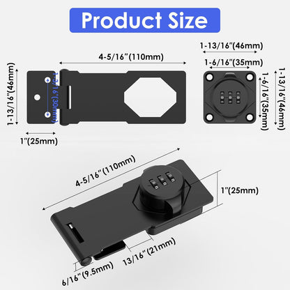 Mechanical Combination Lock for Cabinets, Gates, & Small Doors | Keyless, Durable, and Secure 🔒