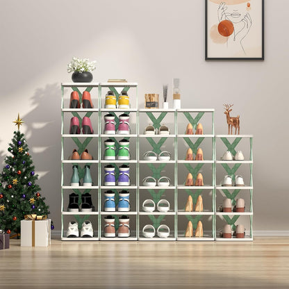 Stylish Stackable Shoe Rack | Adjustable, Space-Saving Organizer for All Needs 🥿✨