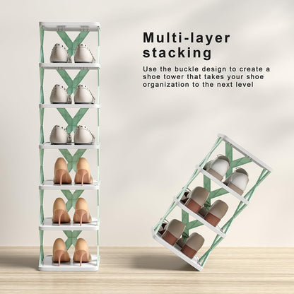 Stylish Stackable Shoe Rack | Adjustable, Space-Saving Organizer for All Needs 🥿✨