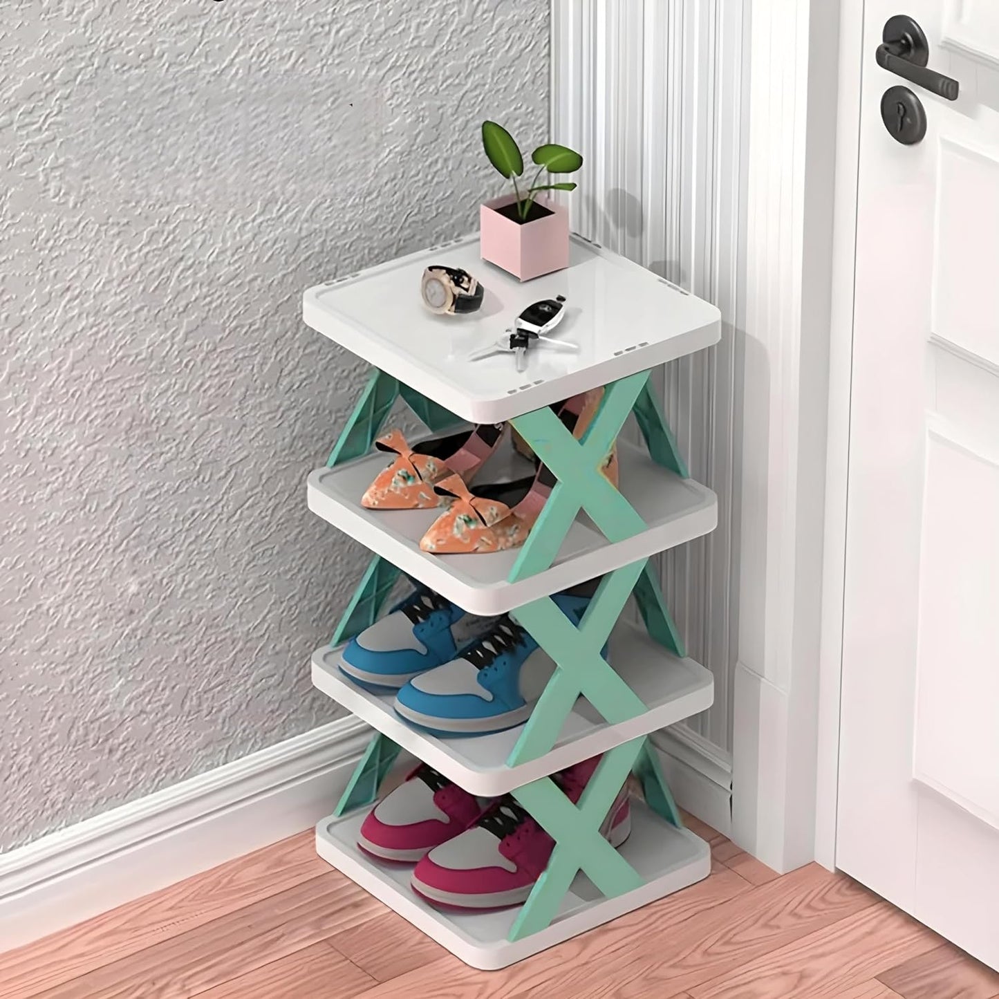 Stylish Stackable Shoe Rack | Adjustable, Space-Saving Organizer for All Needs 🥿✨