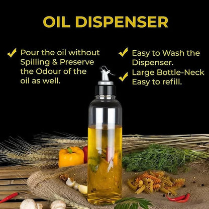 BPA-Free 1L Oil Dispenser | Durable, Leak-Proof, and Precision-Pour for Effortless Cooking 🌿🍶